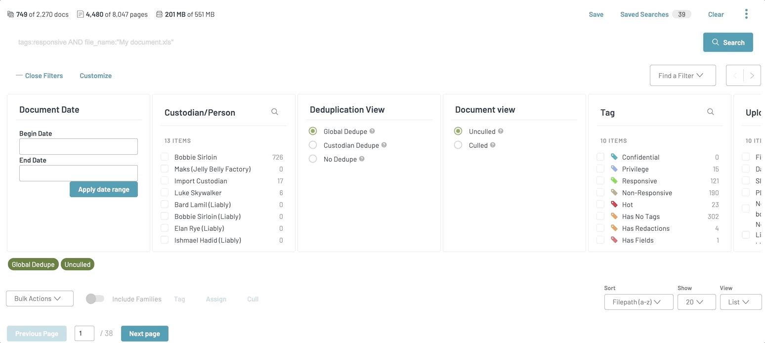 how-do-I search for document-in-logikcull-