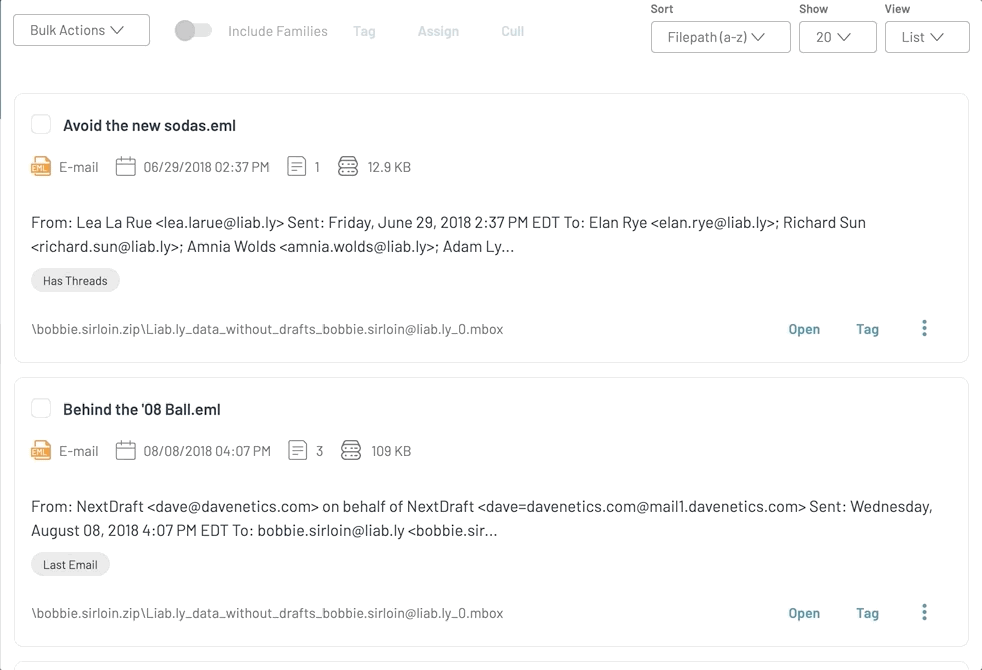 search results metadata - extracted