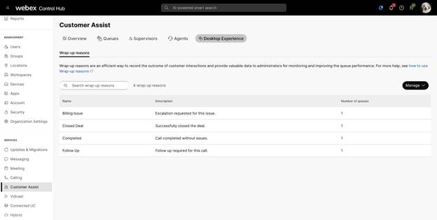 Add wrap-up reason from desktop experience