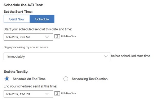 Setting the Duration for the test