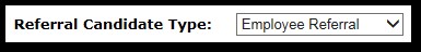 The referral Candidate type option