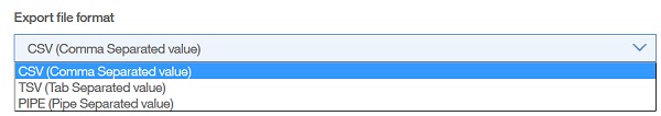 Selecting a file format