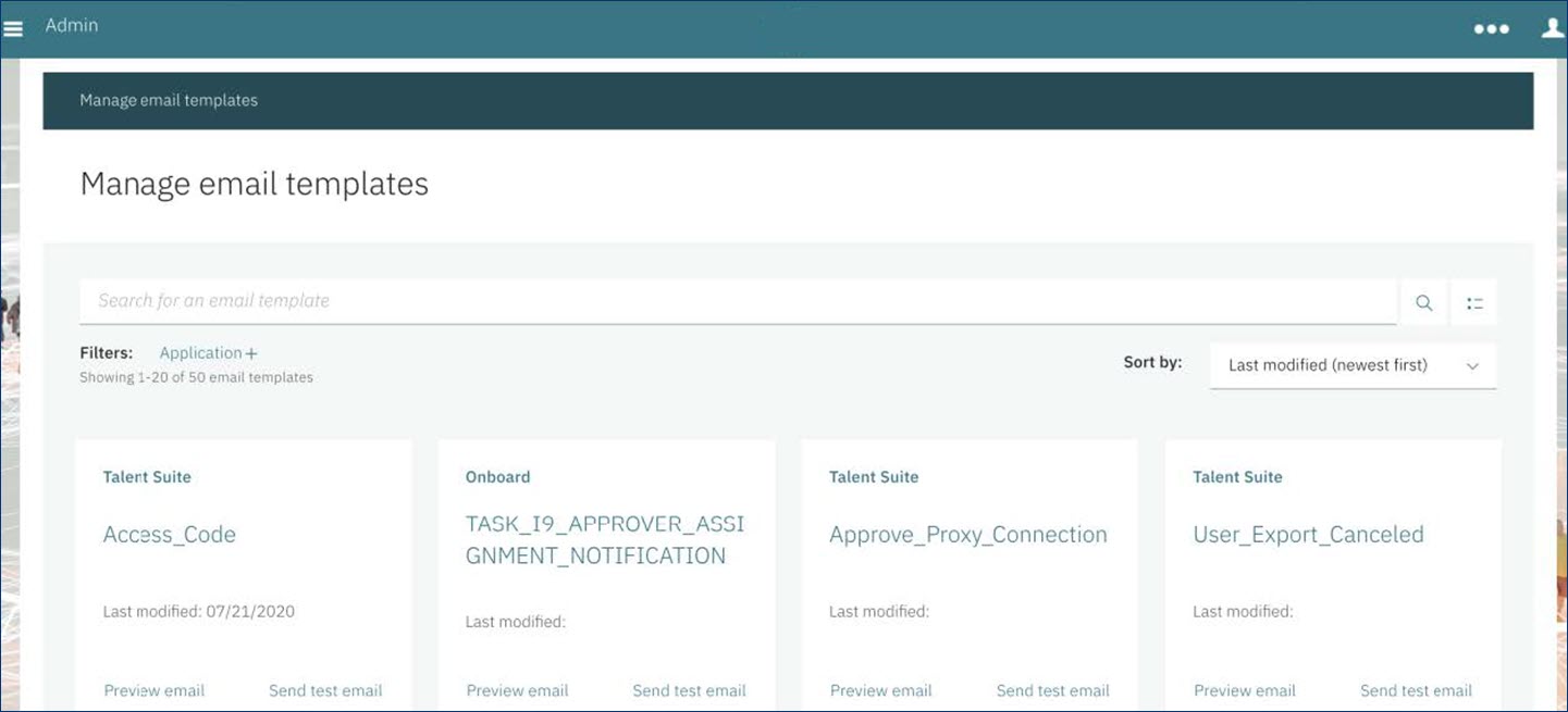 Manage Email Templates in the New TS