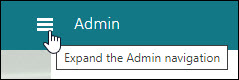 Admin Hamburger Navigation menu icon