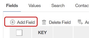 Selecting Add Field