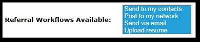 The referral workflows available option