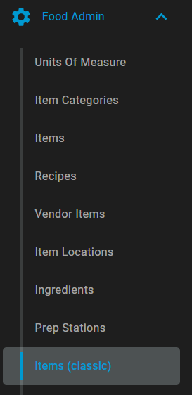 A screenshot of a menu  Description automatically generated