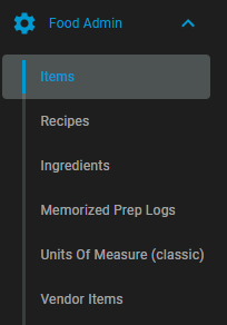 A screenshot of a menu  Description automatically generated