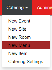 A screenshot of a menu  Description automatically generated