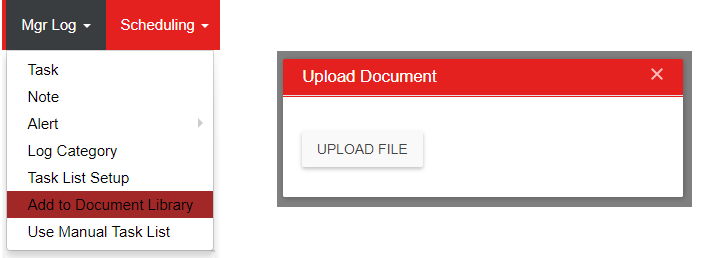 A upload document with a red and white box  Description automatically generated