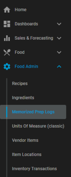 A screenshot of a menu  Description automatically generated