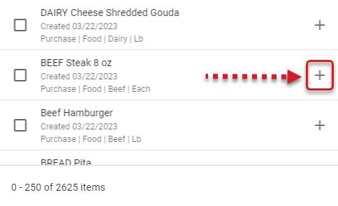 A screenshot of a grocery list  Description automatically generated