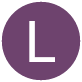 A purple circle with a white letter l  Description automatically generated