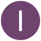 A purple circle with a white letter i in it  Description automatically generated