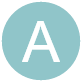 A white letter in a blue circle  Description automatically generated