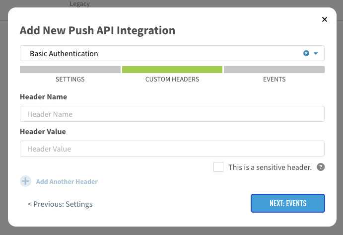 Configuring the Push API