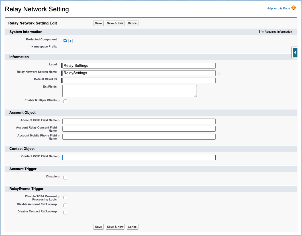 Relay Network Settings Metadata