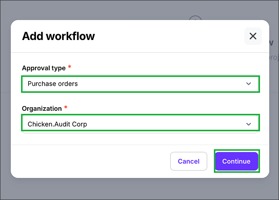 Approval workflows