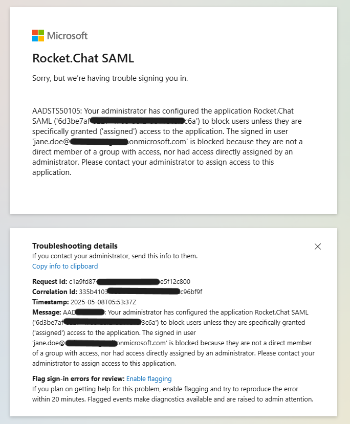 Rocket Chat SAML Setup with Microsoft Entra ID