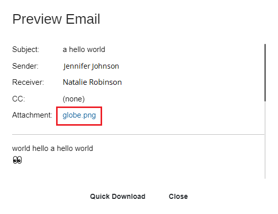 A screenshot of a review email  Description automatically generated
