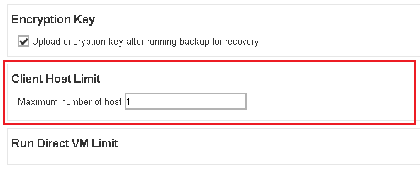 User settting - client host limit