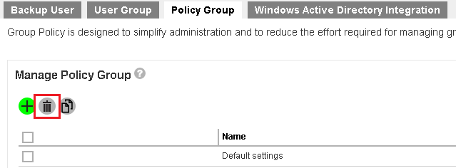 Delete a new policy group