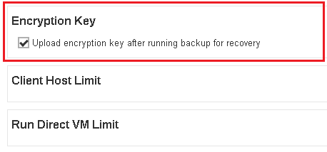 User settting - encryption key