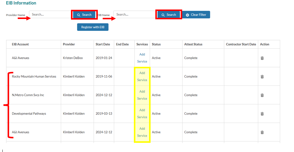 6. Activities Billed to EI Broker