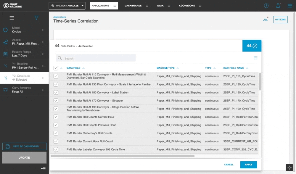 Data Field Picker
