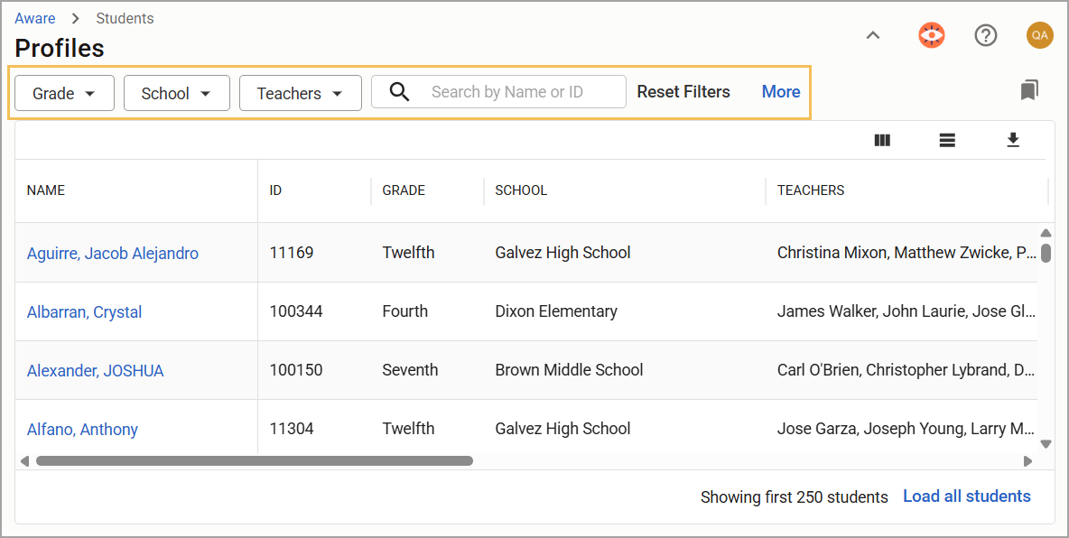 Assigning Supports From the Student Profile