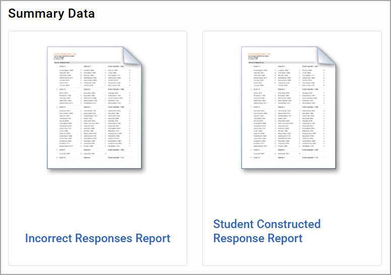 Analysis Reports