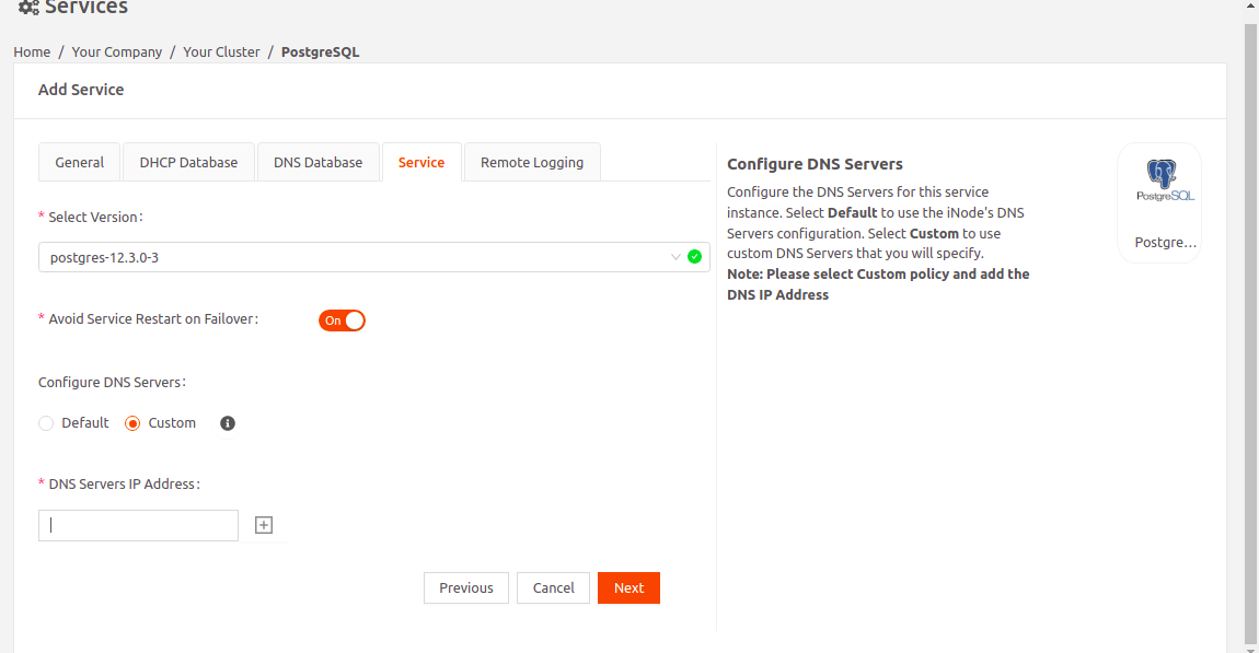 postgres service3