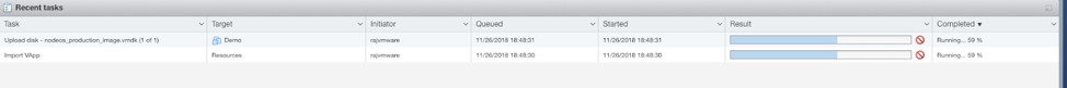 VMware RecentTasksProgress