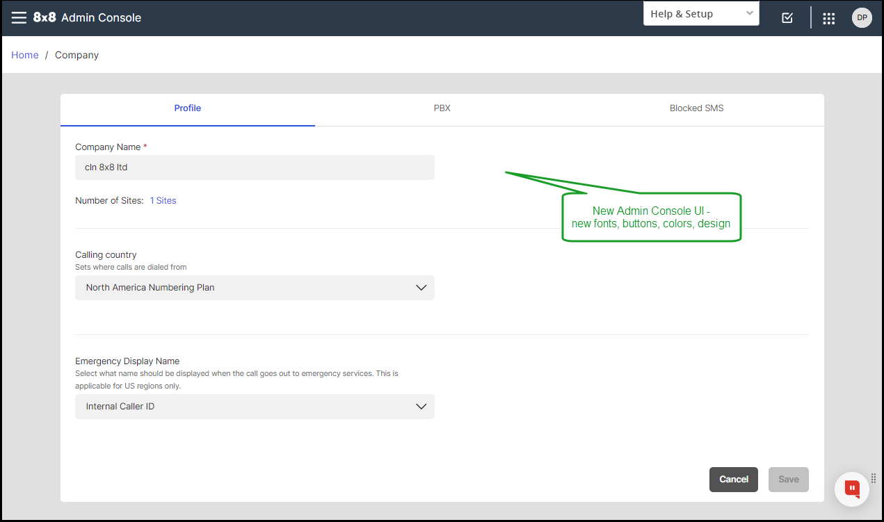 Admin Console UI - new elements Admin Console UI - new elements