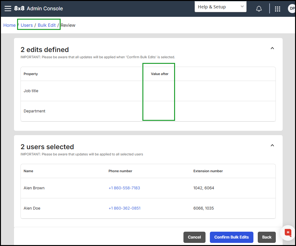 Delete the user's additional information in bulk Delete the user's additional information in bulk