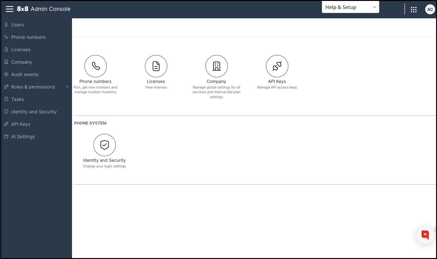The Home page displays only the relevant elements for Operator Connect customers without PBXs The Home page displays only the relevant elements for Operator Connect customers without PBXs