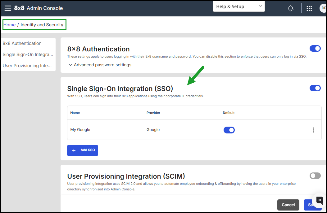 Identity and Security - Configure federated Single Sign-On Integration (SSO) Identity and Security - Configure federated Single Sign-On Integration (SSO)