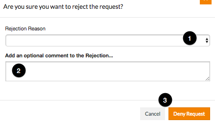 BuyerQuest Rejection Reason